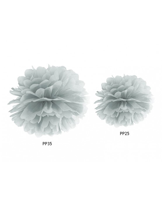 Pompón -strieborný 25cm