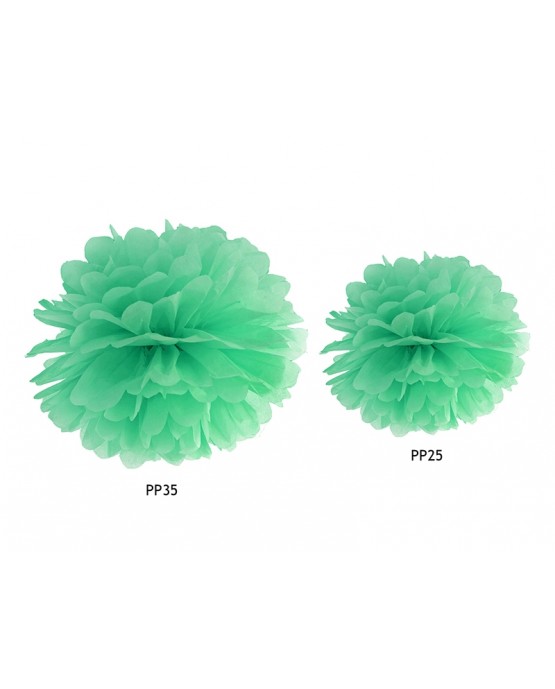 Pompón -tmavozelený 25cm