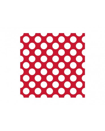 Servítky - červené -biele bodky 33 cm - 20 ks