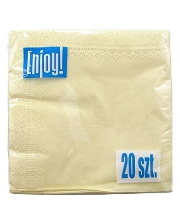 Servítky krémové - 33cm 20ks