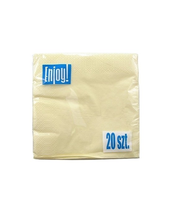 Servítky krémové - 33cm 20ks