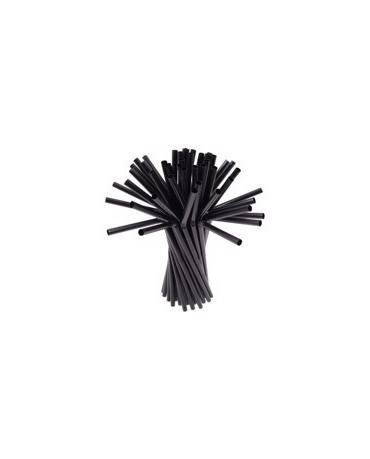 Slamky -čierne 25 cm - 40ks