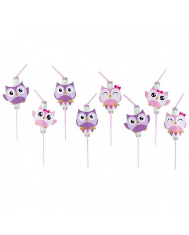 Slamky šťastné Sovičky 8ks