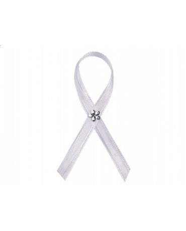 Stužky pre hostí - biele s kvetom 25ks