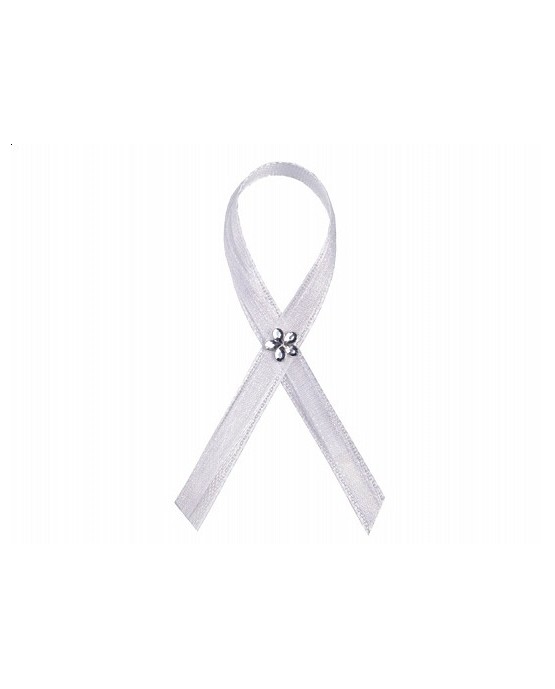 Stužky pre hostí - biele s kvetom 25ks