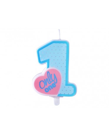 Sviečka Only One -modrá 1ks