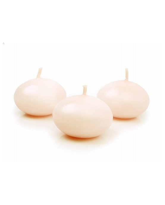 Sviečky - plávajúce -krémové 4cm 10ks