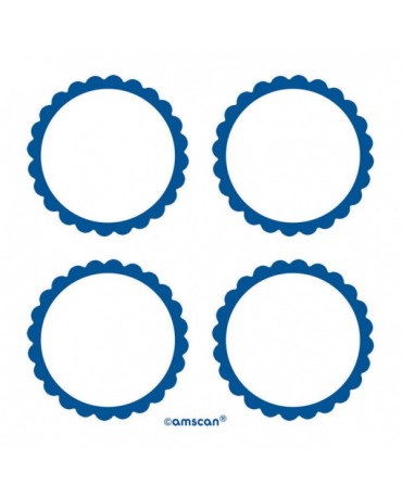 Štítky - modré 5,1cm 20ks