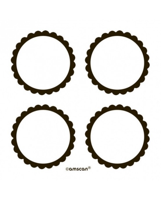 Štítky -čierne 5,1cm 20ks