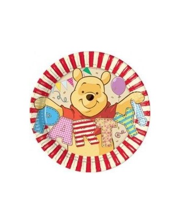 Tanieriky Macko Pu - Party 20 cm - 8 ks/P234