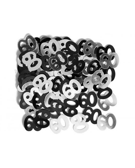 Konfety číslice 60 -čierne 14 g