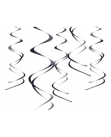 Špirály -čierne 60 cm - 5ks