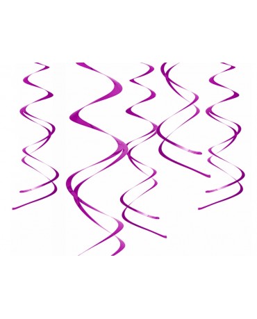 Špirály -fialové 60 cm - 5ks