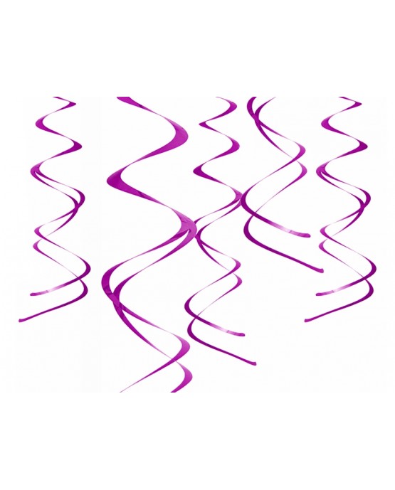 Špirály -fialové 60 cm - 5ks