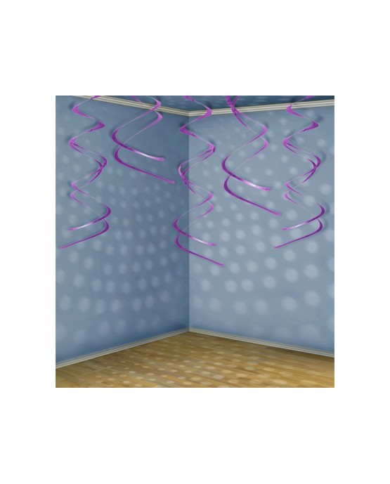 Špirály -fialové 60 cm - 5ks