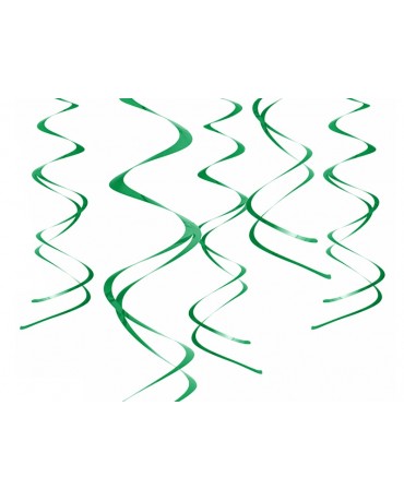 Špirály -zelené 60 cm - 5ks