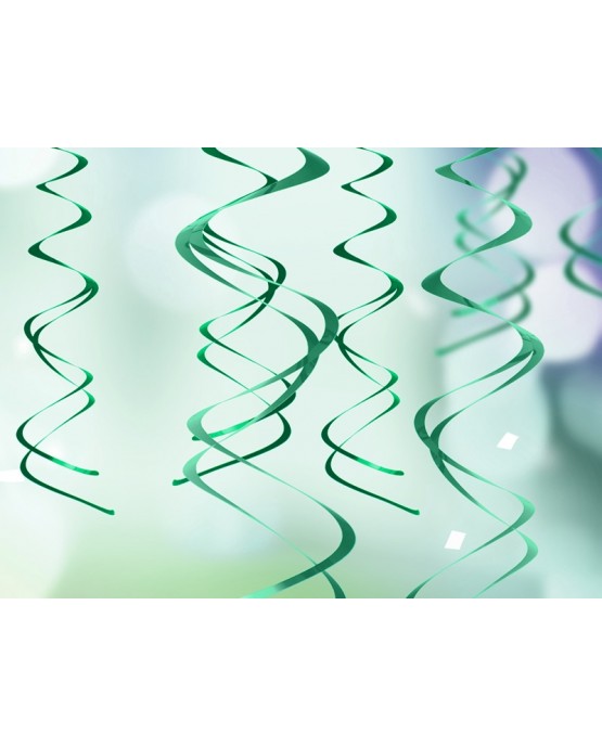 Špirály -zelené 60 cm - 5ks