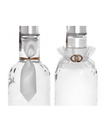 Dekorácia na flašu- ženích a nevesta