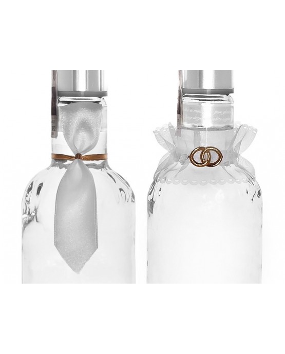 Dekorácia na flašu- ženích a nevesta