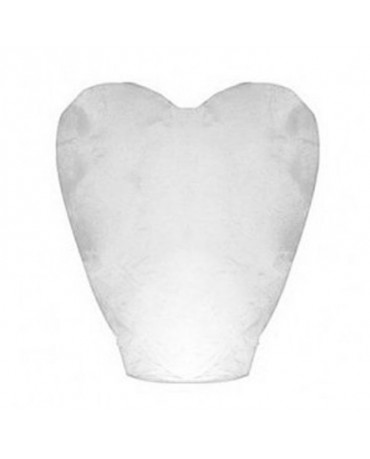 Lampión štastia biele srdce-kvalitnejší 1ks