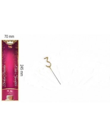 Prskavka v tvare číslo 3