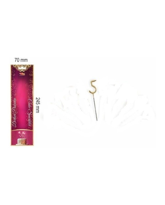 Prskavka v tvare číslo 5