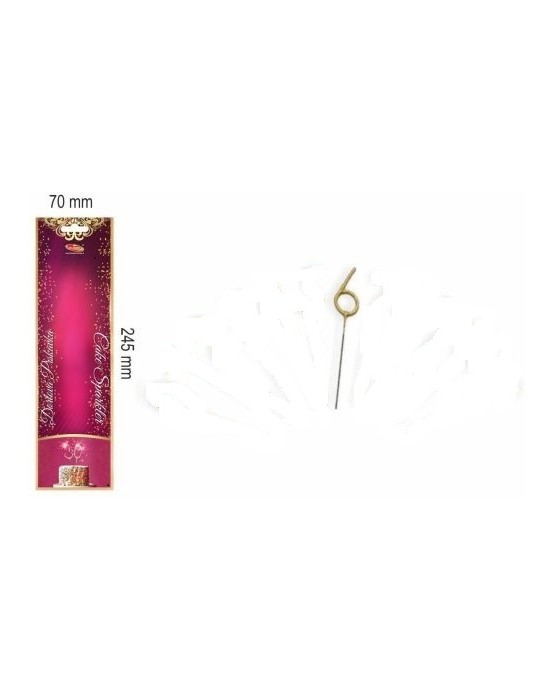 Prskavka v tvare číslo 6