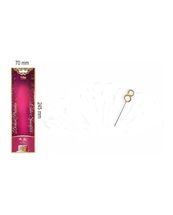 Prskavka v tvare číslo 8