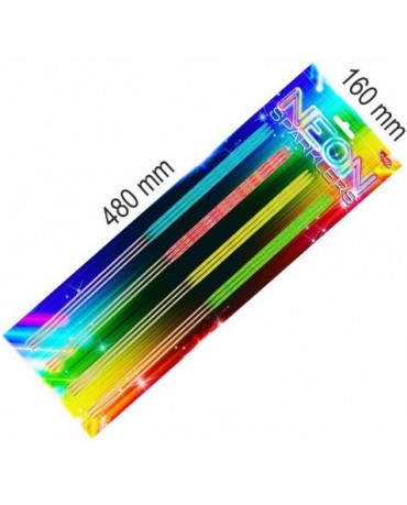 Prskavky neónové farebné 40cm 8ks/1bal