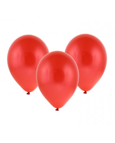 Metalické balóny červené 12" 100ks