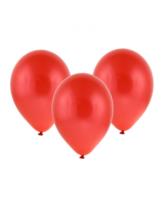 Metalické balóny červené 12" 100ks