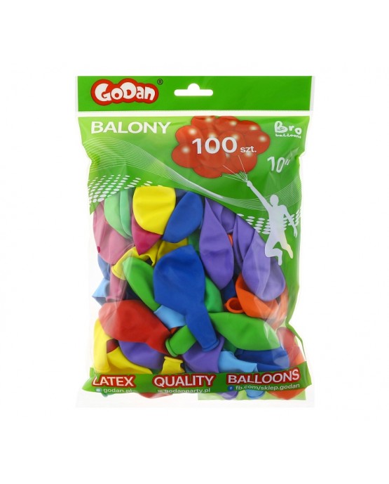 Pastelové balóny rôznofarebné 10" 100ks