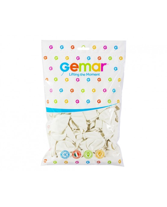 Latexové balóny pastelové - biele 10" 100ks