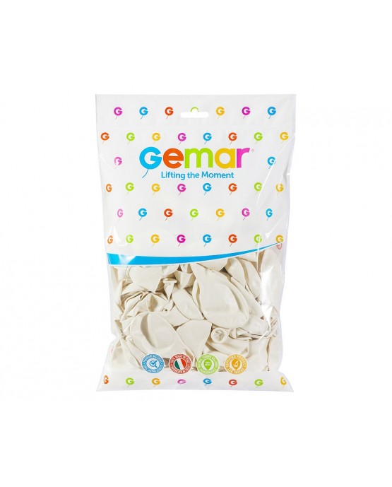 Latexové balóny metalické - perlovo biele 12" 100ks