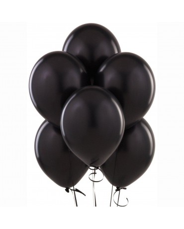 Latexové balóny pastelové čierne 12" 10ks