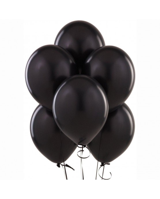 Latexové balóny pastelové čierne 12" 10ks