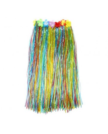 Havajská sukňa viacfarebná s kvetmi veľ. L - 1 ks/P91