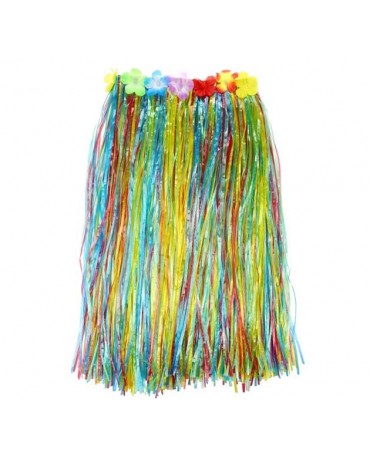 Havajská sukňa viacfarebná s kvetmi veľ. M - 1 ks/P91