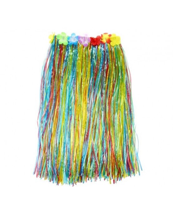 Havajská sukňa viacfarebná s kvetmi veľ. M - 1 ks/P91