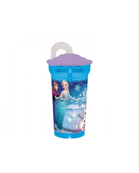 Plast. pohár so slamkou Frozen 350 ml