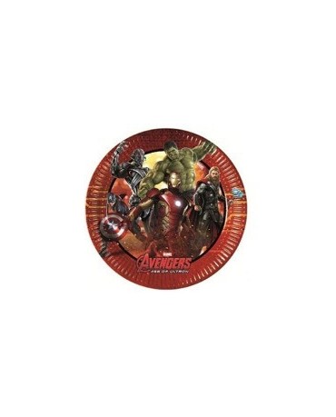 Tanieriky s motívom Avengers 2 20 cm - 8 ks/P219