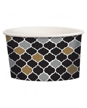 Misky - čierne vzory 12ks