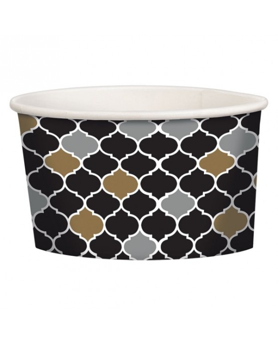 Misky - čierne vzory 12ks