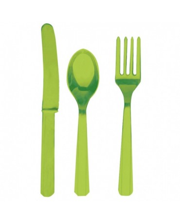 Plastové príbory -zelené 24ks