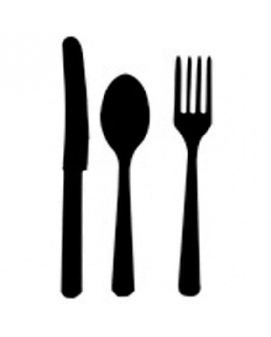 Plas. príbory -čierne 24ks