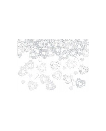 Konfety v tvare sŕdc - biele 1,5 cm - 15 g/P181