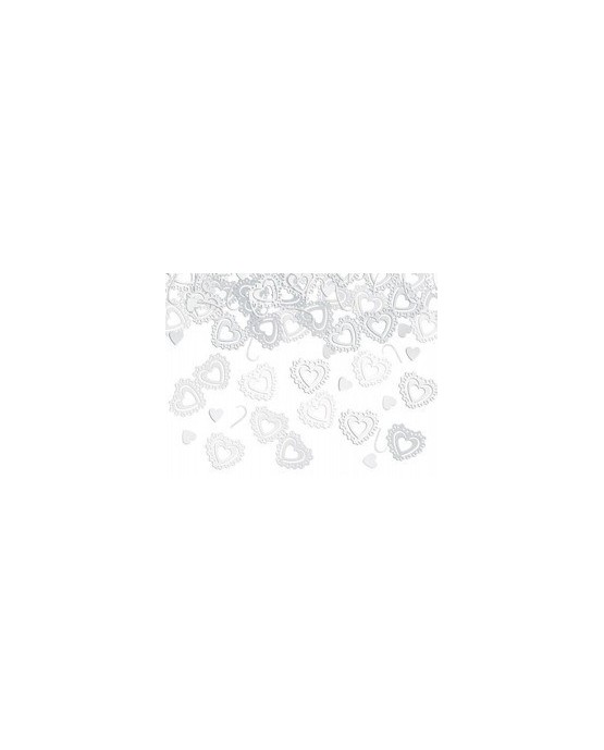 Konfety v tvare sŕdc - biele 1,5 cm - 15 g/P181