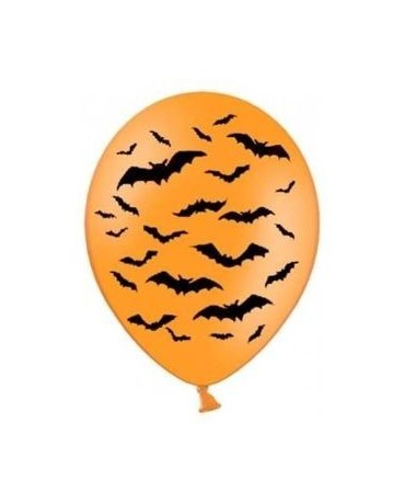 Latexové balóniky s motívom Netopiere- oranžové 10ks 37cm/P44