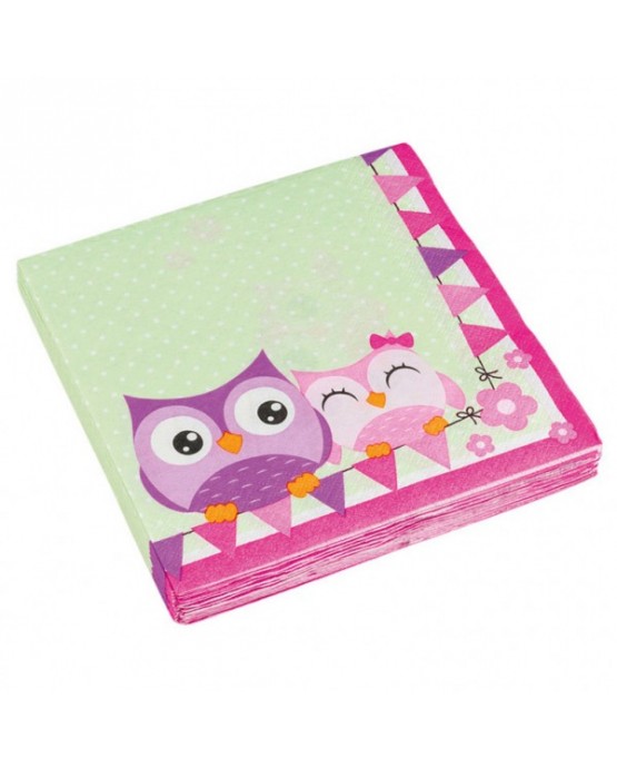 Servítky šťastné Sovičky 33cm- 20ks