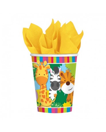Poháriky zvieratká v džungli  266 ml - 8 ks